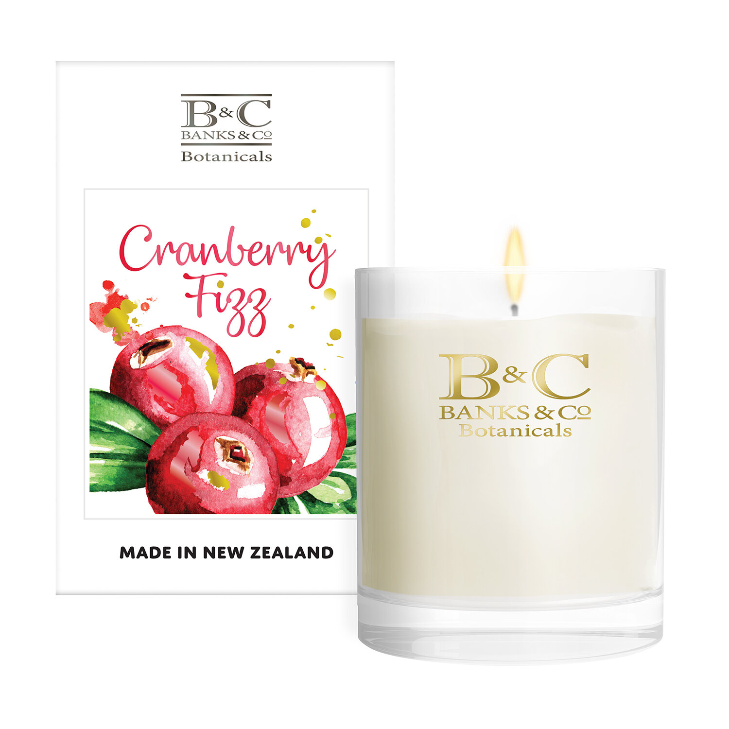 Cranberry Fizz Luxury Candle Boxed