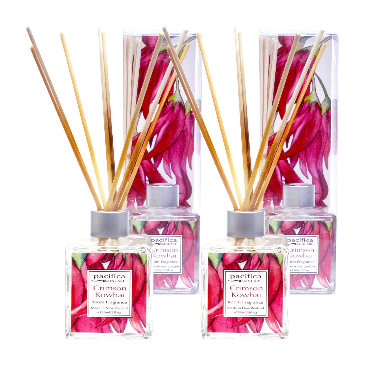 Crimson Kowhai Room Diffusers x 2 — Boxed or Unboxed
